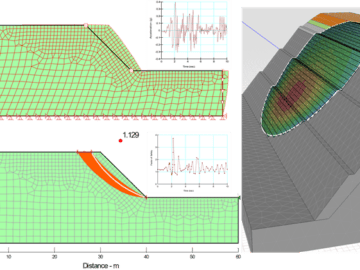 Static and Seismic Slope Stability Analysis using GeoStudio 2D and 3D